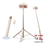 66" Automatic Tripod Stand With Remote, Cell For Iphone Gold. Fixed Price $42.90.
