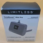 Brand New Limitless Totalboost Mini Pro 5,000 Mah Portable Power Bank Graphite. Fixed Price $19.95.