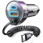 Lisen 90W For Iphone 17 16 15 Pro Max Car Charger Usb Fast 60 Inch, Black. Fixed Price $38.63.