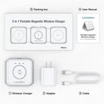 Ucomx 3 1 Wireless Charger, Nano Magnetic Iphone Charging Station For Apple. Fixed Price $14.50.