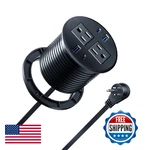 3 Inch Recessed Power Grommet With Ac Outlets, 20W Usb Fast Charging Conferenc. Fixed Price $42.75.