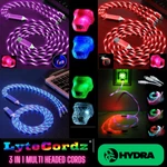 Led Light Up 3 1 Multi Charging Charger Cable Cord - Iphone Android Type. Fixed Price $8.99.