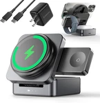 Zeehoo 3-IN-1 Foldable Magnetic Wireless Charging Station, QI2 Certified 15W Tra. Fixed Price $79.79.