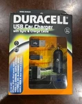 Duracell Usb Car Charger With Sync & Cable 2.1 Amp DUX8225. Fixed Price $11.99.
