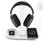 Headphone Stand With 15W Wireless Charger, Suguder 4 Charging White. Fixed Price $62.27.