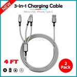 2X Fenzer Multi Phone Charging Charger Cable CORD,4FT Usb C,micro. Fixed Price $5.99.