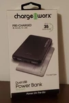 Charge Worx Dual Usb Power Bank 5000MAH Pocket Sized W/ Charging Cable +35 Hours. Fixed Price $9.99.