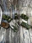 Lot Of 7 Army Military Mobile Battalion Tanks Humvee Truck Artillery & Shuttle. Fixed Price $9.99.