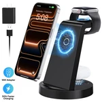 3-IN-1 Wireless Charger Station For Iphone Apple Watch Airpods Fast. Fixed Price $31.64.