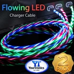 2 Pack 6FT Led Fast Charge 8 Pin Cable For Apple Iphone 5-14 Light Up Pulsing. Fixed Price $12.75.