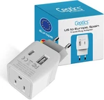 Ceptics 3 In 1 European Travel Plug Adapter Compact Type With Usb-a. Fixed Price $19.02.