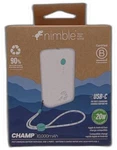 Nimble Champ Portable Charger, 10,000MAH Power Bank Fast Charging, 20W Dual. Fixed Price $17.99.