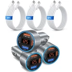 4-PORT 65W Fast Car Charger Usb For Iphone 17/16/15/14/13 Pro Max, Pack Dual. Fixed Price $47.63.