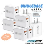 Dual Ports Qc Usb A/type Pd Plug 20W Fast Charger Brick For Iphone Android Lot. Fixed Price $345.36.