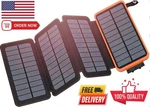 4 Panels Solar Power Bank Waterproof 25000MAH Fast Charger Pack Usb Battery 3A... Fixed Price $55.62.