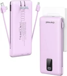 Charmast Portable Charger With Built-in Cables & Wall Plug, 10000MAH Purple. Fixed Price $41.36.