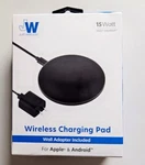 Just Wireless 15W Charging Pad Brand New For Apple & Android. Fixed Price $13.99.