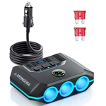 Anyongora 7 In Cigarette Lighter Splitter, 120W 12V/24V Car Charger Adapter.... Fixed Price $21.83.