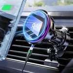Upgraded For QI2 15W Magsafe Car Mount Charger Rgb Light, Ice Cooling Black. Fixed Price $44.43.