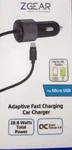 Zgear Adaptive Fast Charging Car Charger 28.8 Watts- For Micro Usb. Fixed Price $7.50.