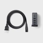 Heyday 6-PORT Charging Hub Vertical 2C + 4A Black Saffiano. Fixed Price $18.69.
