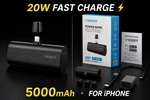 Veger 5000MAH Power Bank 20W Pd Fast Charge For Iphone Portable Mini. Fixed Price $25.00.
