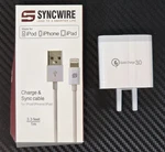 Syncwire Light*ning To Usb Cable With Quick Charge 3.0 Wall Adapter Set White. Fixed Price $18.54.