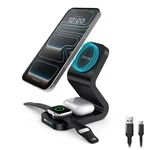 Ihome 15W 3-IN-1 Magnetic Wireless Charging Stand, Magsafe Compatible, Black. Fixed Price $65.68.