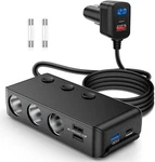 Nilight 9 In Cigarette Lighter Adapter Splitter Sockets Pd 65W And QC3.0 18W. Fixed Price $24.99.