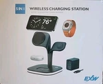 Exw YM-UD22 White 5-IN-1 Wireless Magnetic Charging Station With Adapter. Fixed Price $27.00.