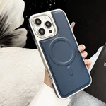 Elegant Plating Pu Leather Back Cover Mag Safe Case For Iphone 17 Pro Max 16 15. Fixed Price $15.31.