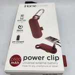 Ihome Power Clip 2600MAH Usb Universal Red Portable Battery For Smartphone. Fixed Price $15.00.