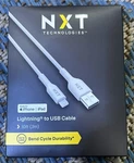 Nxt Technologies NX60465 Lightning To Usb Charger/data Cable Feet White Nib. Fixed Price $9.97.