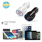 Dual Usb 3.1A Car Charger Adapter 3.0 Fast Charging For Iphone Samsung Lg Htc. Fixed Price $9.99.