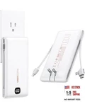 Portable Charger With Built In Cables 10000MAH, Power Bank For Matte White. Fixed Price $29.12.