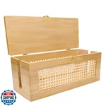 Txcucc Solid Wood Cable Management Box - Organizer And Power Strip. Fixed Price $34.99.
