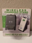 Tech Squared Wireless Charging Stand With 2 Way Speaker, Black New & Sealed. Fixed Price $25.00.