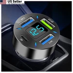4 Ports Usb Car Charger Adapter With Voltmeter,type Pd Black. Fixed Price $14.16.
