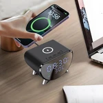 Wireless Charger Thermometer Digital Alarm Clock For Iphone Air 17 Samsung S25+. Fixed Price $15.69.