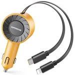 Superone 3-IN-1 Car Charger With Retractable Cords, Usb Yellow. Fixed Price $15.46.