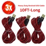 3PACK Usb Fast Charger 10FT Extra Long Braided Cable For Iphone 14 13 12 8 7 6. Fixed Price $13.79.