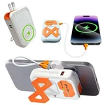 Original Voltefy 5-IN-1 Magnetic Power Bank, 10000MAH, And Ac Plug 22.5W, Usb. Fixed Price $36.99.