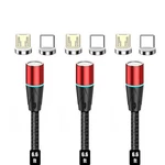 N. Netdot GEN12 Micro-usb And Usb-c 6.6FT3 Pack Red Magnetic Fast Charging .... Fixed Price $24.81.