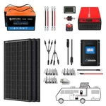 Acopower Lithium Battery Mono Solar Complete System With And Inver. Fixed Price $2718.00.