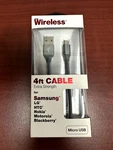 Just Wireless Samsing 4FT Extra Strength Micro Usb Cable Box. Fixed Price $5.99.