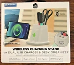 Premier Qi Wireless Charging Stand With Dual Usb Charger & Desk Organizer (5W). Fixed Price $8.00.