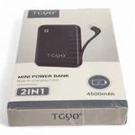 (new) TG90 Mini Power Bank 4500MAH Portable Charger W/built Cable White. Fixed Price $18.00.