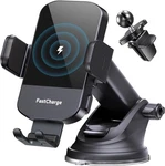 15W Wireless Car Charger Auto Clamping Phone Mount Fast Charging Holder. Fixed Price $22.99.