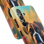Boxer Dog Phone Case - Glossy Finish, Shockproof, Wireless Charging Ready. Fixed Price $27.99.