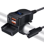 Randpow Motorcycle Usb CHARGER(36W), Dual QC3.0 Port(blue Led). Fixed Price $25.69.